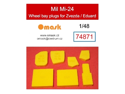 Mil Mi-24 Wheel Bay Plugs (For Zvezda/Eduard) - image 1