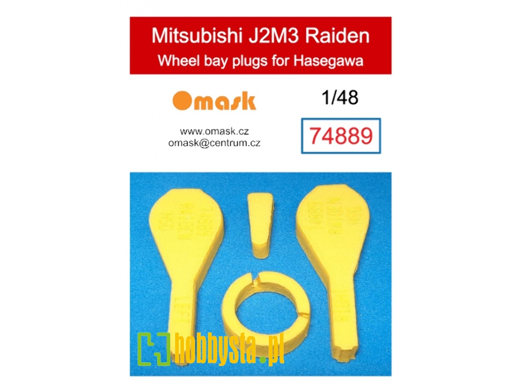 Mitsubishi J2m3 Raiden Wheel Bay Plugs (For Hasegawa) - image 1 Mitsubishi J2m3 Raiden Wheel Bay Plugs (For Hasegawa) - image 1
