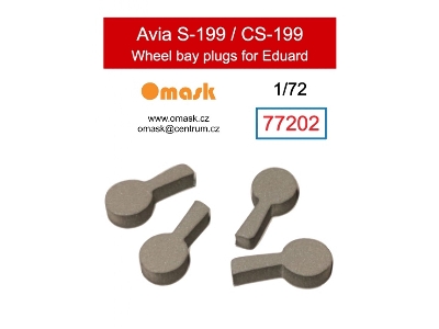 Avia S-199 / Cs-199 Wheel Bay Plugs (For Eduard Kits) - image 1