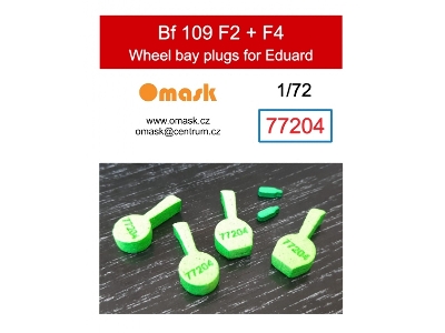 Messerschmitt Bf 109 F-2 / F-4 Wheel Bay Plugs (For Eduard Kits) - image 1