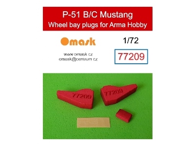 North American P-51 B/C Mustang Wheel Bay Plugs (For Arma Hobby Kits) - image 1