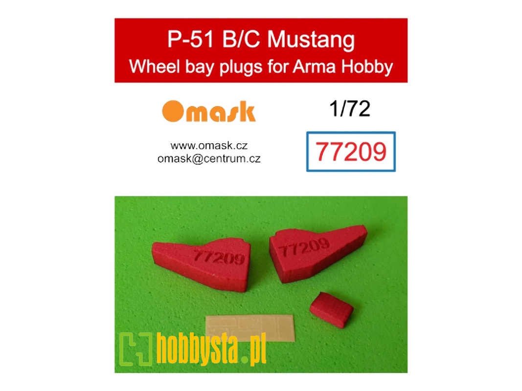 North American P-51 B/C Mustang Wheel Bay Plugs (For Arma Hobby Kits) - image 1 North American P-51 B/C Mustang Wheel Bay Plugs (For Arma Hobby Kits) - image 1