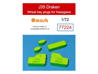 J35 Draken Wheel Bay Plugs (For Hasegawa) - image 1