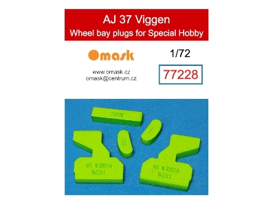 Aj 37 Viggen Wheel Bay Plugs (For Special Hobby) - image 1