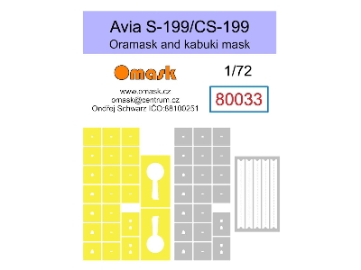 Avia S-199/Cs-199 - Oramask And Kabuki Masks - image 1