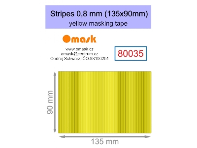 Stripes 0,8 Mm (135 X 90 Mm) Yellow Masking Tape - image 1