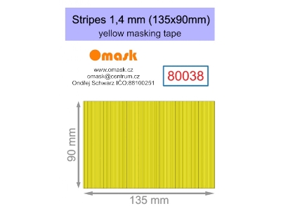 Stripes 1,4 Mm (135 X 90 Mm) Yellow Masking Tape - image 1