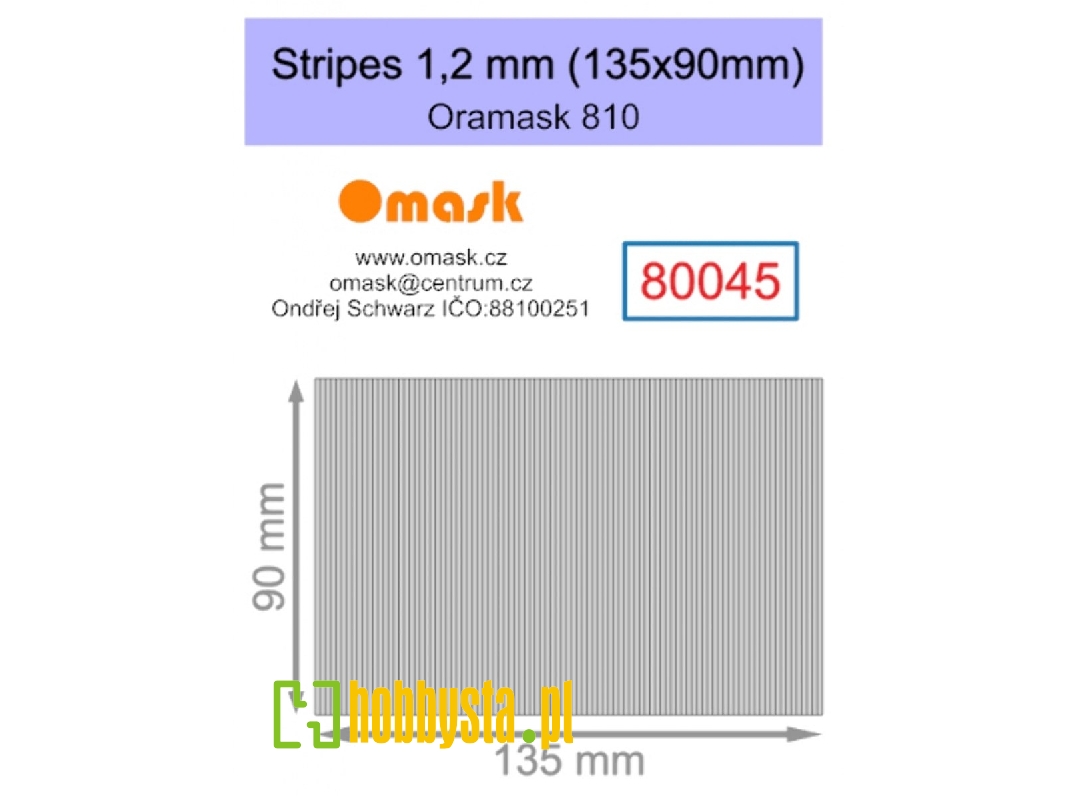 Stripes 1,2 Mm (135 X 90 Mm) Oramask Foil - image 1 Stripes 1,2 Mm (135 X 90 Mm) Oramask Foil - image 1