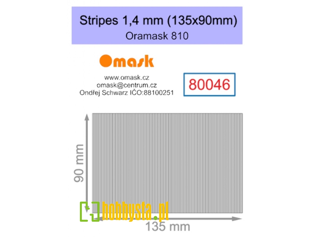 Stripes 1,4 Mm (135 X 90 Mm) Oramask Foil - image 1 Stripes 1,4 Mm (135 X 90 Mm) Oramask Foil - image 1