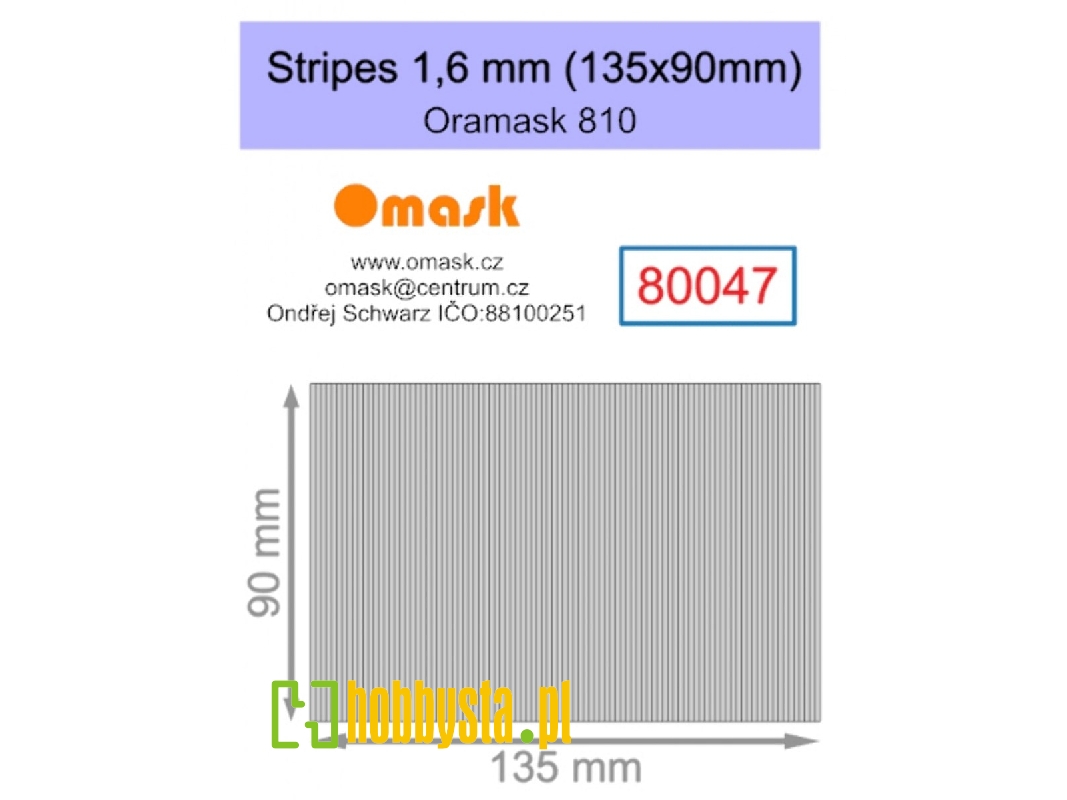 Stripes 1,6 Mm (135 X 90 Mm) Oramask Foil - image 1 Stripes 1,6 Mm (135 X 90 Mm) Oramask Foil - image 1