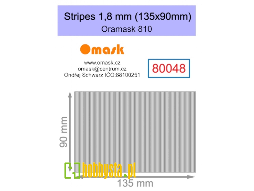 Stripes 1,8 Mm (135 X 90 Mm) Oramask Foil - image 1 Stripes 1,8 Mm (135 X 90 Mm) Oramask Foil - image 1