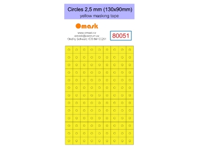 Circles 2,5 Mm (130 X 90 Mm) Yellow Masking Tape - image 1