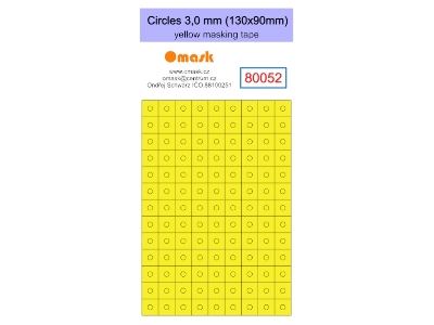 Circles 3,0 Mm (130 X 90 Mm) Yellow Masking Tape - image 1