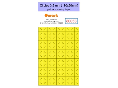 Circles 3,5 Mm (130 X 90 Mm) Yellow Masking Tape - image 1
