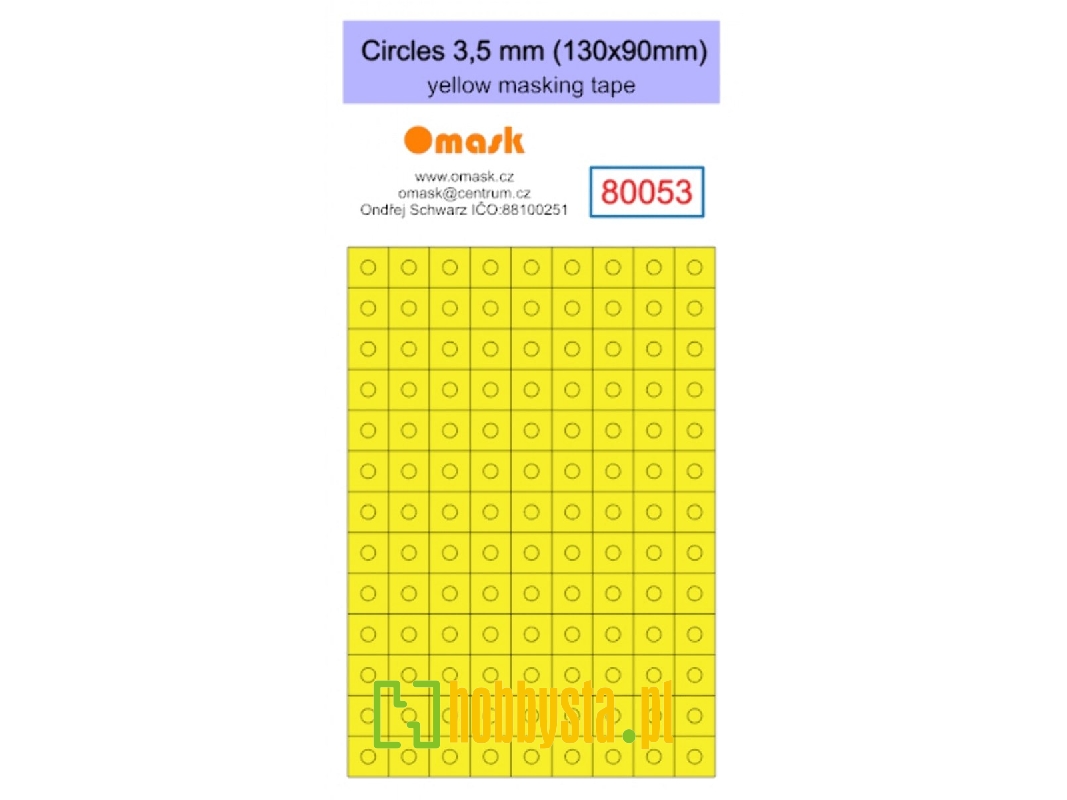 Circles 3,5 Mm (130 X 90 Mm) Yellow Masking Tape - image 1