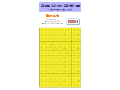 Circles 4,0 Mm (130 X 90 Mm) Yellow Masking Tape - image 1