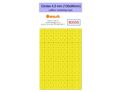 Circles 4,5 Mm (130 X 90 Mm) Yellow Masking Tape - image 1