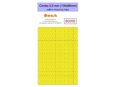 Circles 5,0 Mm (130 X 90 Mm) Yellow Masking Tape - image 1