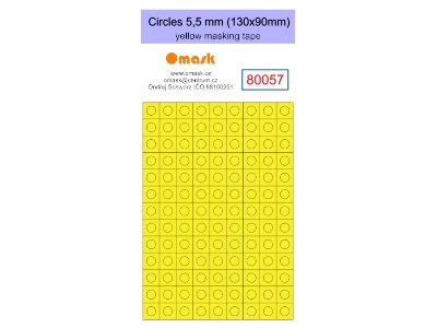 Circles 5,5 Mm (130 X 90 Mm) Yellow Masking Tape - image 1