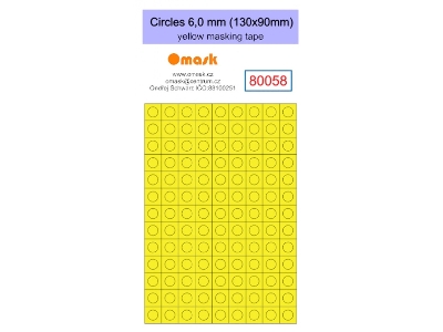 Circles 6,0 Mm (130 X 90 Mm) Yellow Masking Tape - image 1