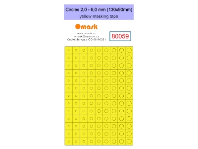 Circles 2,0 - 6,0 Mm (130 X 90 Mm) Yellow Masking Tape - image 1