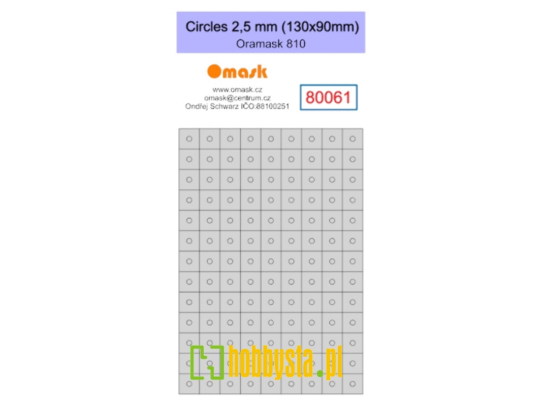 Circles 2,5 Mm (130 X 90 Mm) Oramask Foil - image 1 Circles 2,5 Mm (130 X 90 Mm) Oramask Foil - image 1