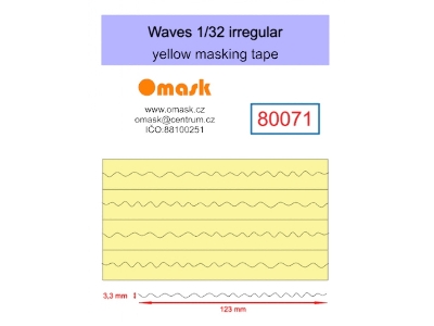 Waves Irregular - Yellow Masking Tape - image 1