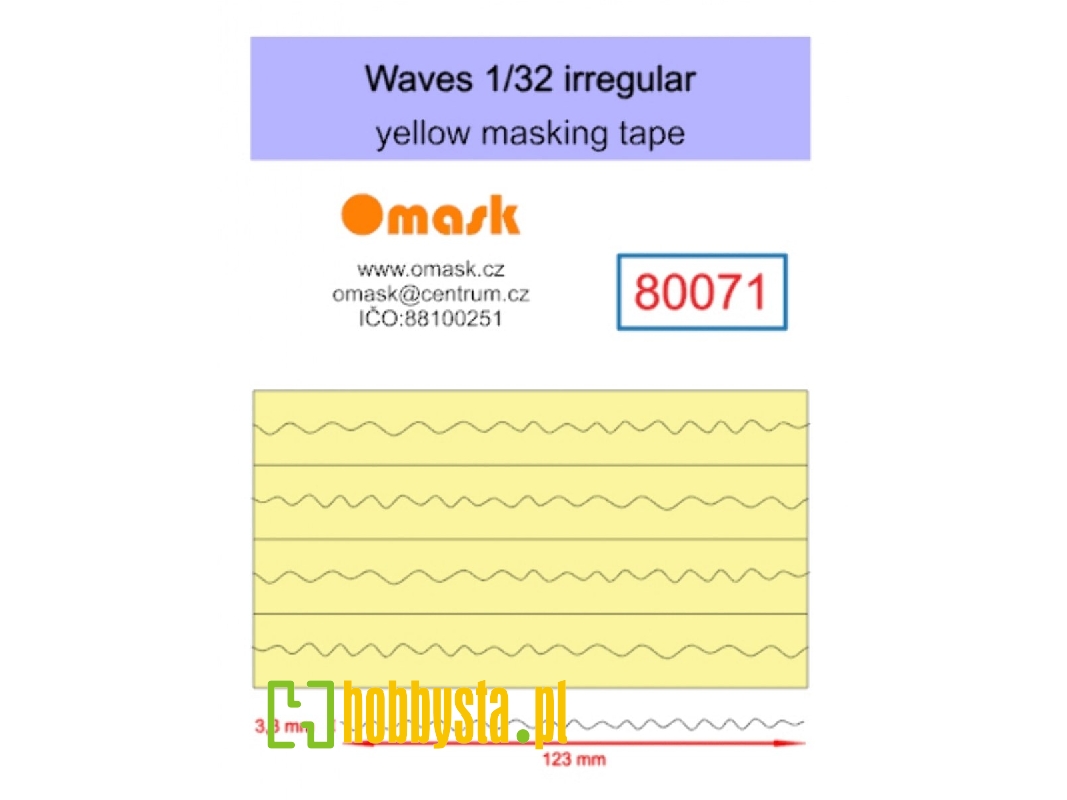 Waves Irregular - Yellow Masking Tape - image 1 Waves Irregular - Yellow Masking Tape - image 1