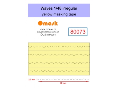 Waves Irregular - Yellow Masking Tape - image 1