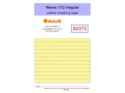 Waves Irregular - Yellow Masking Tape - image 1
