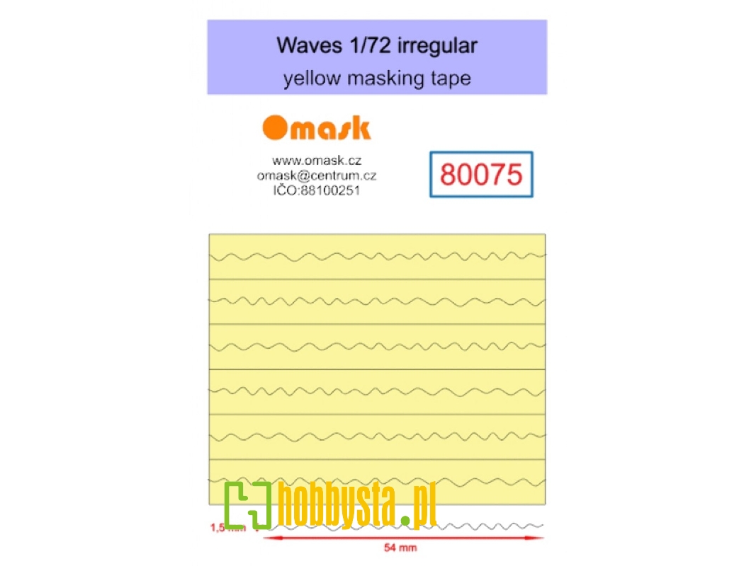 Waves Irregular - Yellow Masking Tape - image 1 Waves Irregular - Yellow Masking Tape - image 1