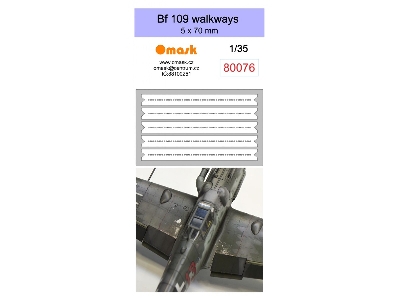 Messerschmitt Bf-109 - 5 X 70 Mm Walkways Mask - image 1