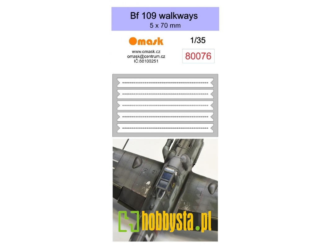 Messerschmitt Bf-109 - 5 X 70 Mm Walkways Mask - image 1 Messerschmitt Bf-109 - 5 X 70 Mm Walkways Mask - image 1