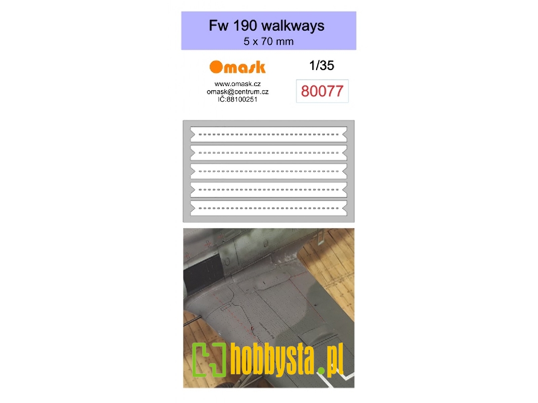 Focke-wulf Fw-190 - 5 X 70 Mm Walkways Mask - image 1 Focke-wulf Fw-190 - 5 X 70 Mm Walkways Mask - image 1
