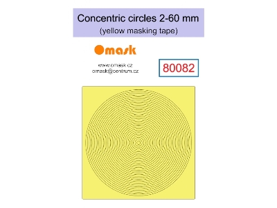 Concentric Circles 2-60mm (Yellow Masking Tape) - image 1