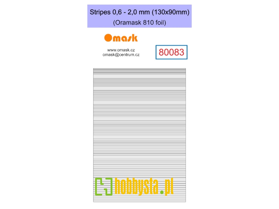 Stripes 0,6-2,0mm (130x90mm) Oramask Foil - image 1 Stripes 0,6-2,0mm (130x90mm) Oramask Foil - image 1