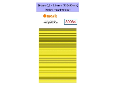 Stripes 0,6-2,0mm (130x90mm) Yellow Masking Tape - image 1