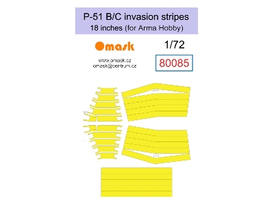 P-51 B/C Invasion Stripes 18" (For Arma Hobby) - image 1