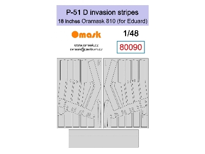 P-51 D Invasion Stripes 18" Oramask (For Eduard) - image 1