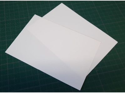White Polystyrene Board 0,5mm (105x148mm) 2pcs - image 1