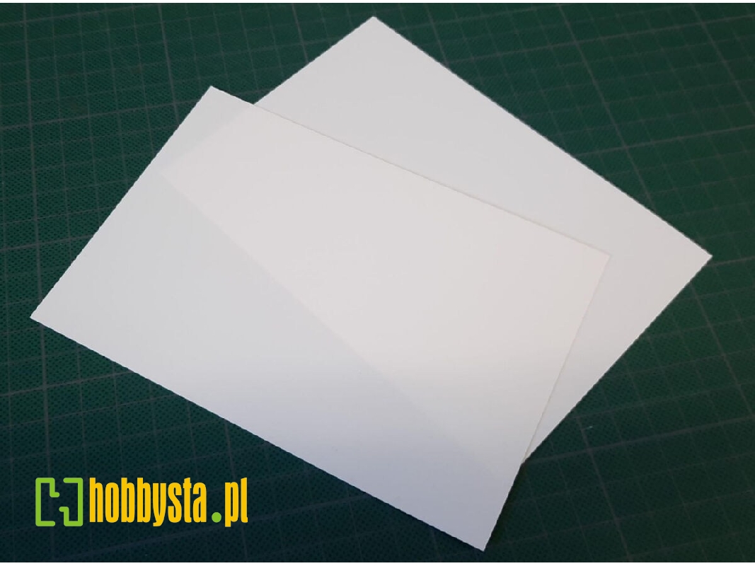 White Polystyrene Board 0,5mm (105x148mm) 2pcs - image 1 White Polystyrene Board 0,5mm (105x148mm) 2pcs - image 1