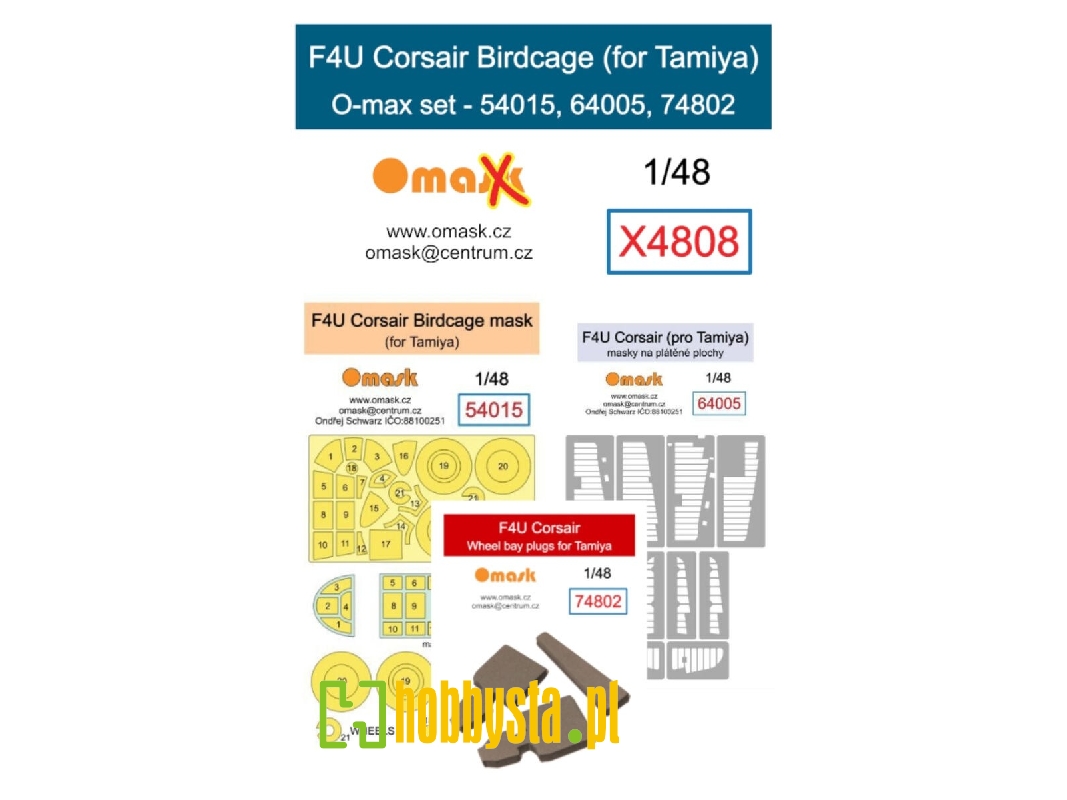 F4u Corsair Birdcage O-max Set (For Tamiya) - image 1 F4u Corsair Birdcage O-max Set (For Tamiya) - image 1