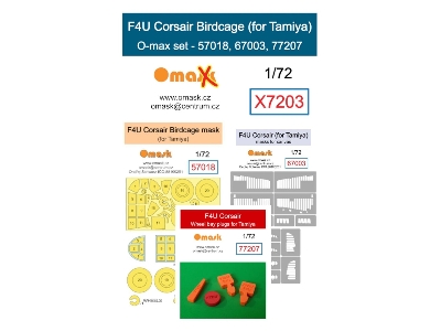 F4u Corsair Birdcage O-max Set (For Tamiya) - image 1