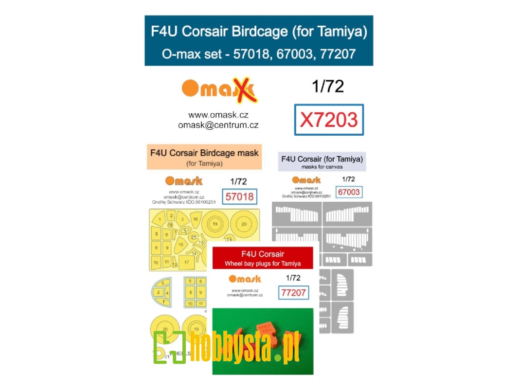 F4u Corsair Birdcage O-max Set (For Tamiya) - image 1