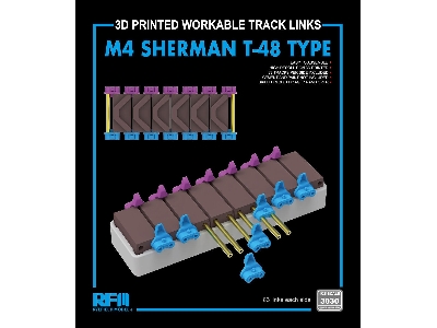 M4 Sherman T-48 Type Workable Tracks (3d Printed) - image 1