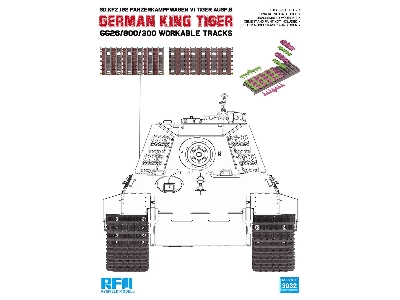 German King Tiger Series Gg26/800/300 Type Workable Tracks With Drive Wheels - image 1