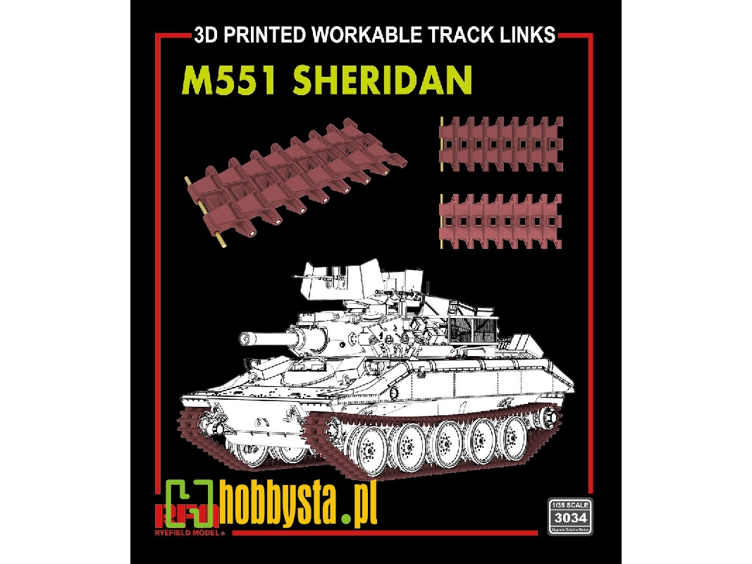 M551 Workable Tracks (3d Printed) - image 1 M551 Workable Tracks (3d Printed) - image 1