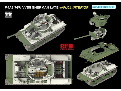 M4a3 76w Vvss Sherman Late With Full Interior Standard Version - image 7