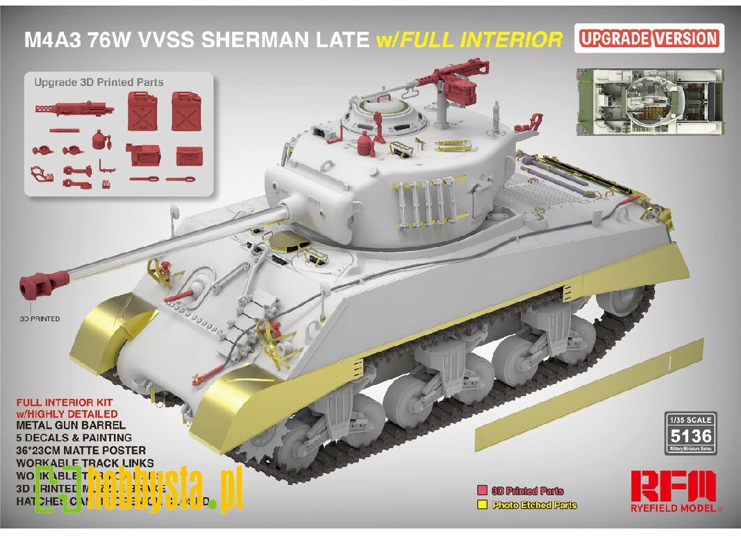 M4a3 76w Vvss Sherman Late With Full Interior Updated Version - image 1 M4a3 76w Vvss Sherman Late With Full Interior Updated Version - image 1