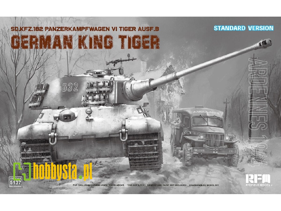 Sd.Kfz.182 Panzerkampfwagen Vi Tiger Ausf.B King Tiger Ardennes 1944 - image 1 Sd.Kfz.182 Panzerkampfwagen Vi Tiger Ausf.B King Tiger Ardennes 1944 - image 1